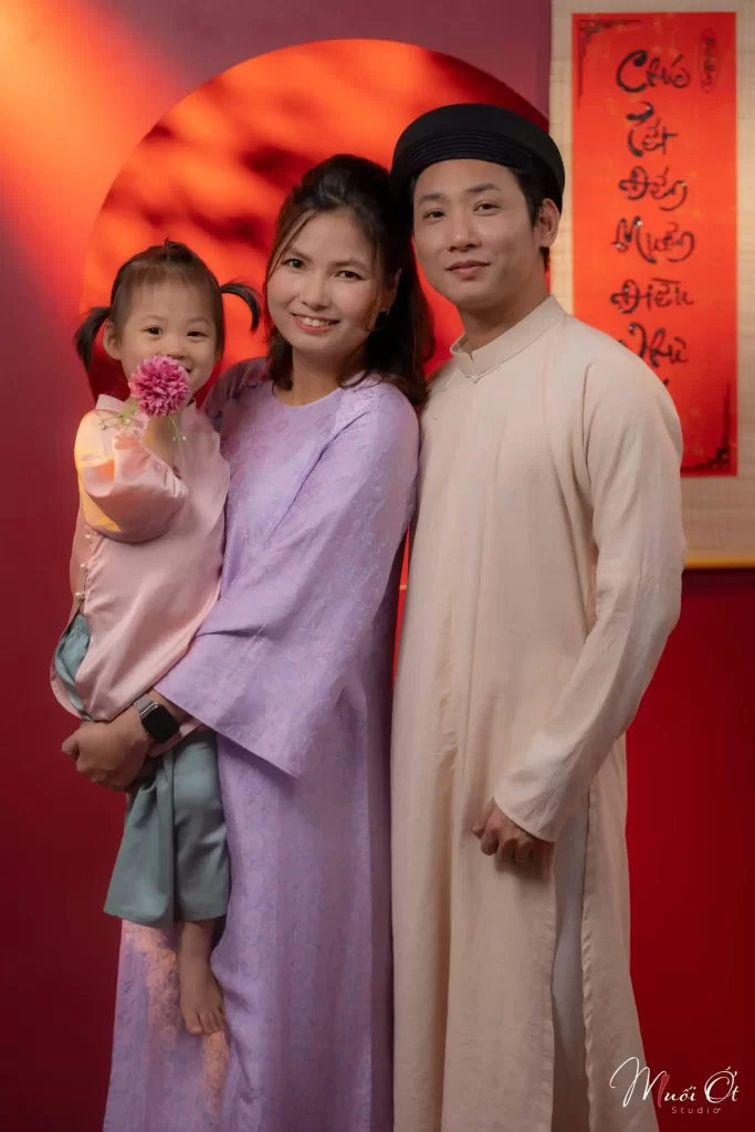 concept chụp ảnh Tết - gia đình Cường